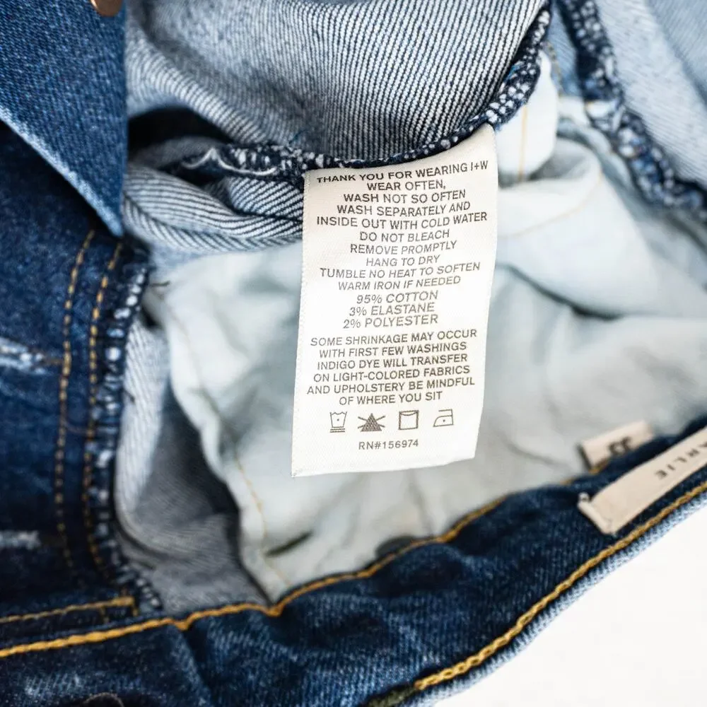 Imogene + Willie Charlie Slim denim Jean button fly blue wash 33